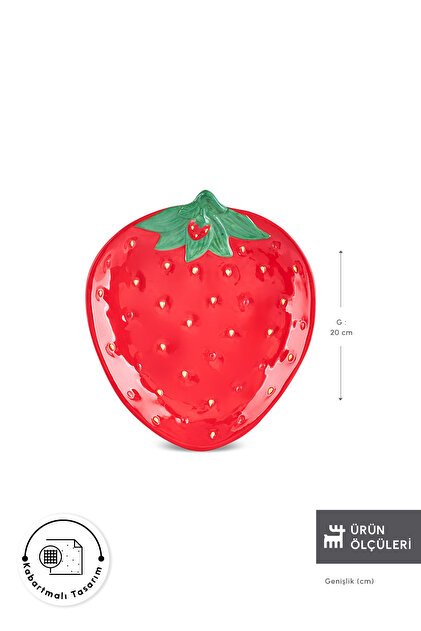 Karaca Strawberry Çilek Desenli Pasta Tabağı 20 cm - Fiyatı, Yorumları