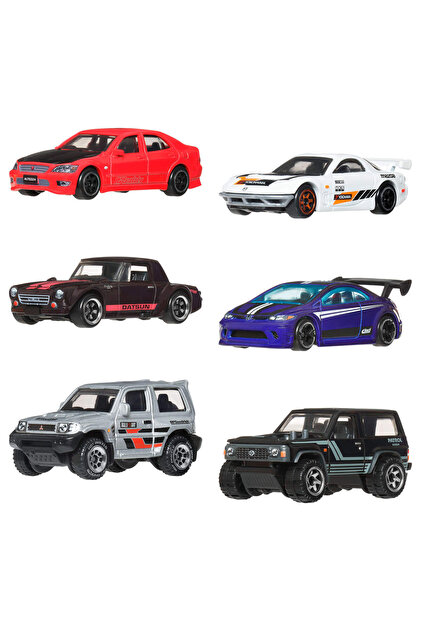 HOT WHEELS 6'lı Japon Araçları Seti | 1:64 ölçekli metal oyuncak