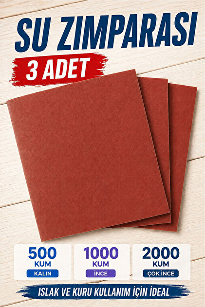 Badem10 Far Parlatma Temizleme Su Zımpara Seti 500 1000 2000 3lü