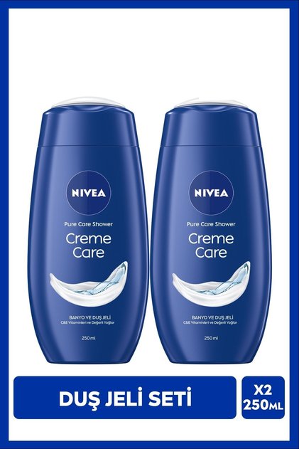 Creme Care Banyo ve Duş Jeli 250ml, C&E Vitamini, Nemlendirici, X2 Adet