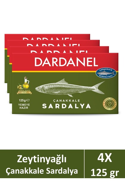 Zeytinyağlı Çanakkale Sardalya 125 gr x 4 Adet
