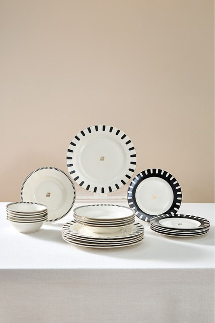 Elegance Bone 50.Yıl İmza Koleksiyonu Kore 24 Parça 6 Kişilik Yemek Takımı