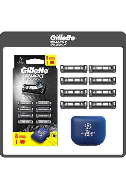 Gillette Mach3 Charcoal Avantajlı Yedek Tıraş Bıçağı 8'li - Fiyatı