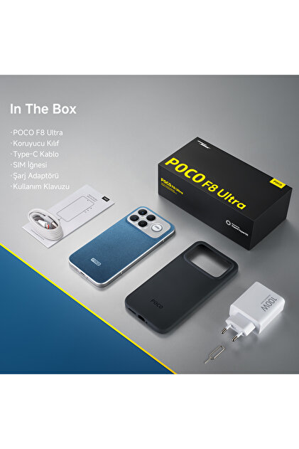 POCO F8 Ultra 12+256 GB ROM Mavi ( Xiaomi Türkiye Garantili