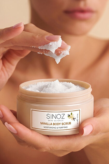 Sinoz Body Scrub Besleyici Arındırıcı Nemlendirici Vanilyalı Vücut