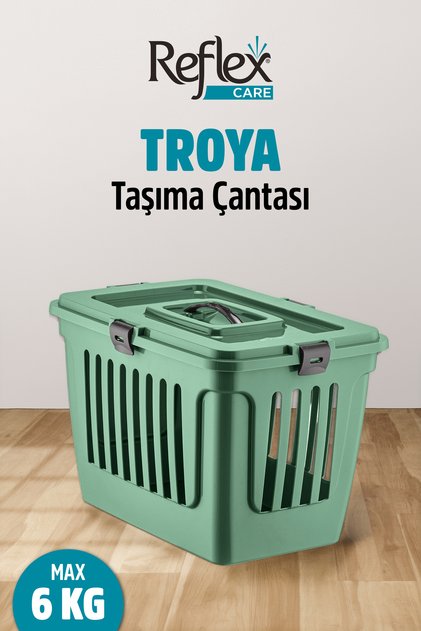 Care Troya Kedi ve Köpek Taşıma Çantası - Yeşil - 49,5x33,5x33 cm