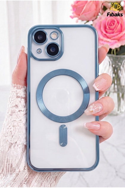 Fibaks iPhone 15 Kılıf Kamera Lens Korumalı Magsafe Şarj Kilifi