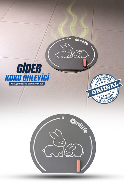 Gri Renk Banyo ve Mutfak Lavabo Koku Önleyici Gider Koruyucu Silikon Sızdırmaz Ped