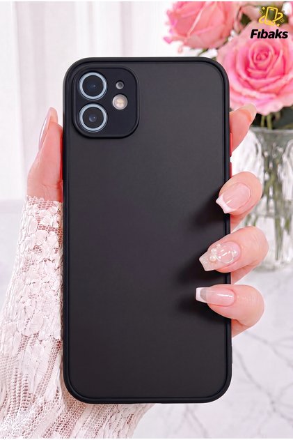 iPhone 11 Kılıf Mat Parmak Izi Yapmaz Kamera Korumalı Renkli Tuşlu Sert Silikon