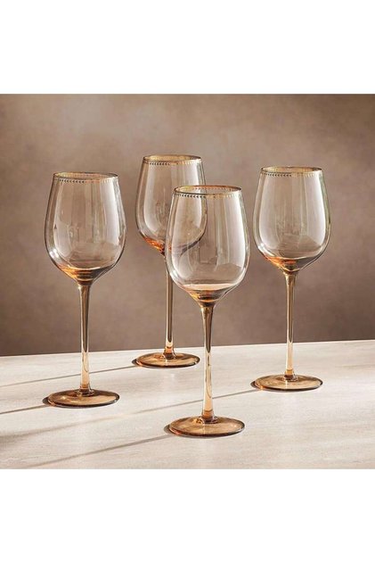 Elven 4-piece Stemware Glass Set 410ml -amber