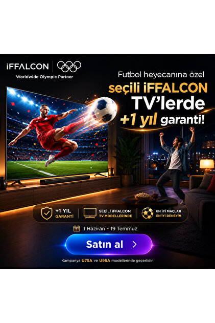 iFFALCON 65U75A 65 İnç Akıllı TV 4K QLED Google TV, 144Hz Yenileme