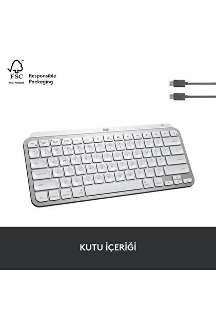 logitech MX Keys Mini Mac İçin Minimalist Kablosuz Aydınlatmalı