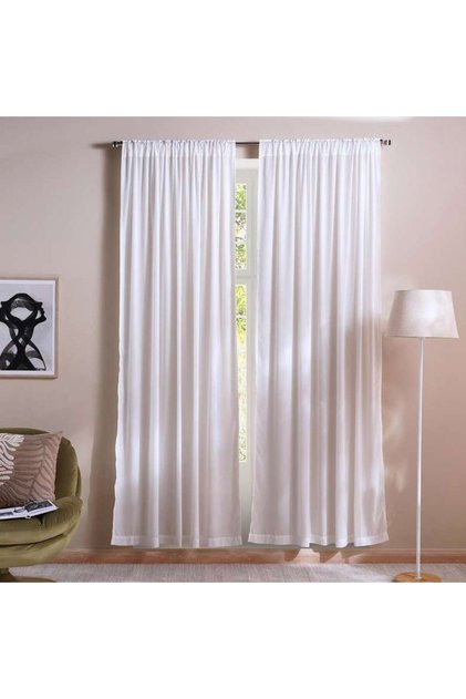 Ellington Organza Sheer 2 Piece Curtain Set 135x240cm - White