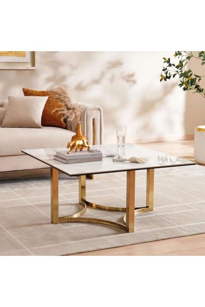 Topsy New Coffee Table - White Gold