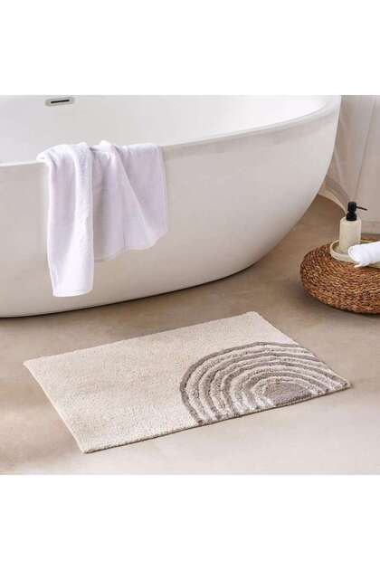 Sand Dune Tufted Cotton Anti Slip Bathmat 50x80cm - Beige