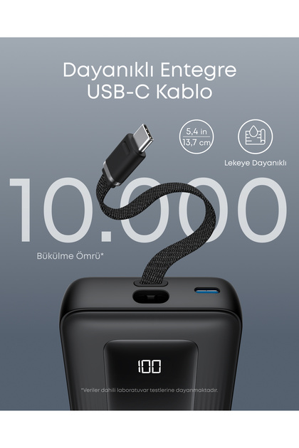 Anker Zolo 10.000 mAh Powerbank, Taşınabilir Şarj Cihazı, 30W, USB
