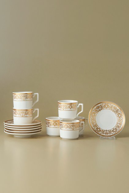 Porcelain Coffee Cup Set for 6 People 100 ml
