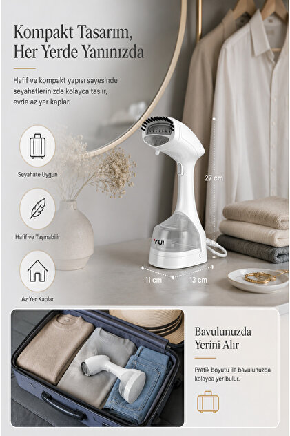 Yui Y4001 1400w 230 Ml Su Hazneli Portatif Buharlı Kırışık