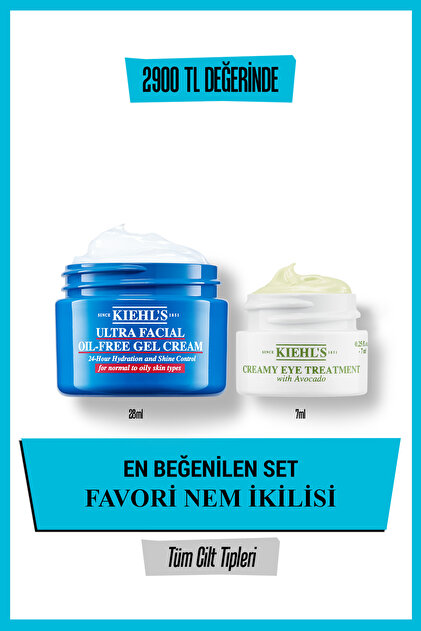 Kiehl's Ultra Facial Oil-Free Cream & Avokadolu Göz Kremi Nem