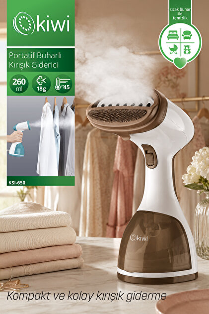 Kiwi KSI-650 Portatif Buharlı Kırışık Giderici | 1200 Watt & 18 g