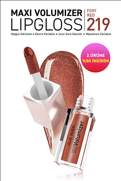 Alix Avien Maxivolumizer Lipgloss 219 - Foxy Red - Kalıcı ve