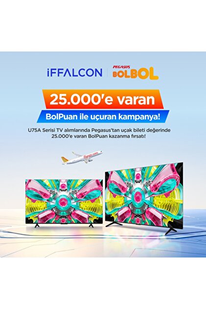 iFFALCON 75U75A 75 İnç Akıllı TV 4K QLED Google TV, 144Hz Yenileme