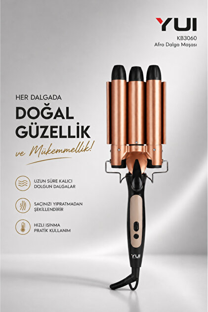 Yui Kb3060 25mm Su Dalgası (WAG) Saç Maşası( Türkiye Garantili