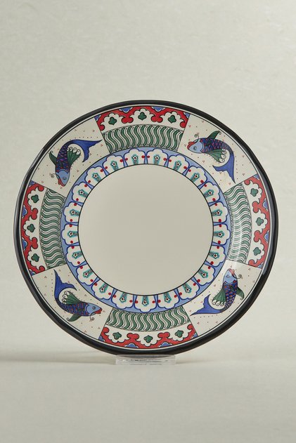 X Ömür Akkor İznik Fish Cake Plate 21 cm