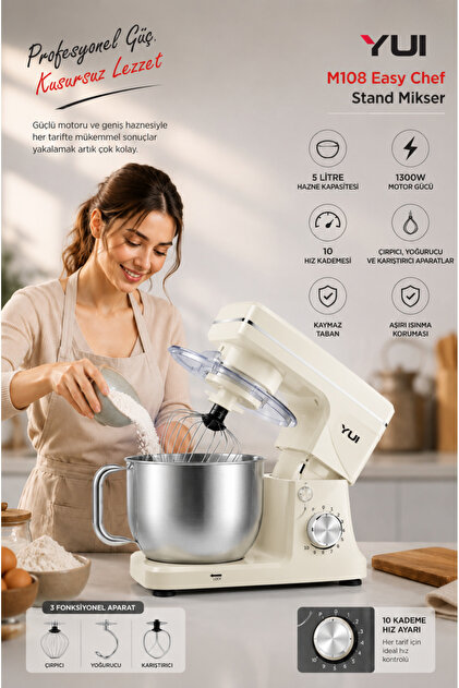 Yui Easy Chef Stand Mikseri 1200w Beyaz Fiyatı, Yorumları - Trendyol