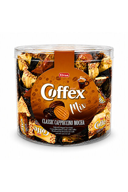 ぽんちょむ Elvan Coffex Mix (Kahve-Cappuccino-Mocha) 1000 Gr. (1 Silindir