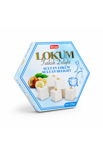 Sultan Turkish Delight with Nuts 250 Gr. (1 Pack)