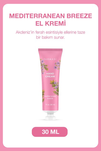 Mediterranean Breeze - Mediterranean Breeze Hand Cream 30 ml Moisturizing and Fast-Absorbing Hand Care Cream