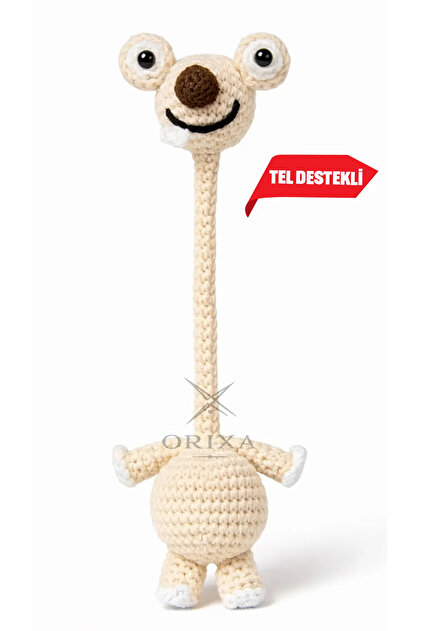 Buz Devri Sid Amigurumi Çanta Charmı 30 cm – Direksiyon/Dikiz Aynası Aksesuarı (Tel Destekli)