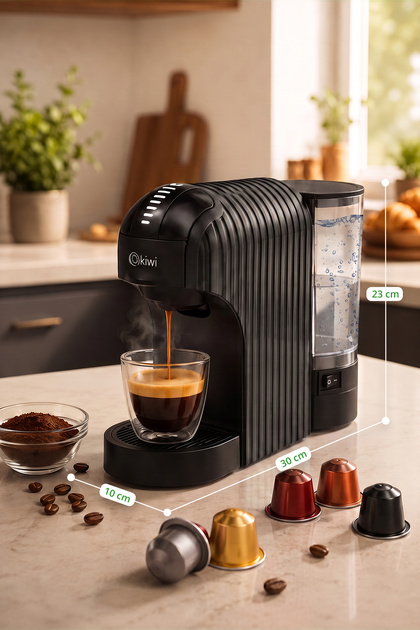 Kiwi Kcm-7597 Multikapsül Kahve Makinesi Siyah Dolce Gusto/ Toz
