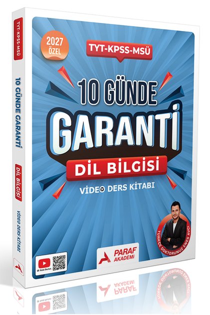 2027 10 Günde Garanti Dil Bilgisi Video Ders Kitabı Türkçe'nin Doktoru Enes Avcı