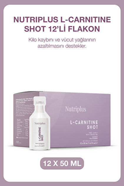 doğal l carnitine Farmasi Nutriplus L-Carnitine Shot 12 x 50 ml Color:White Seoul White Korea Double cleanenergydrink improving workout performance