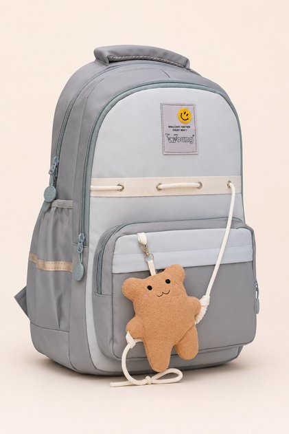 Girl's Primary School Middle School School Backpack Multi-Compartment Daily Laptop Compatible Blue 51669