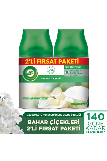 Oda Kokusu Freshmatic Yedek Sprey Bahar Çiçekleri, 2’li Fırsat Paketi