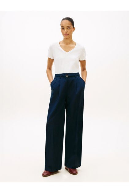 CO LINEN V-NK SS T-Shirt