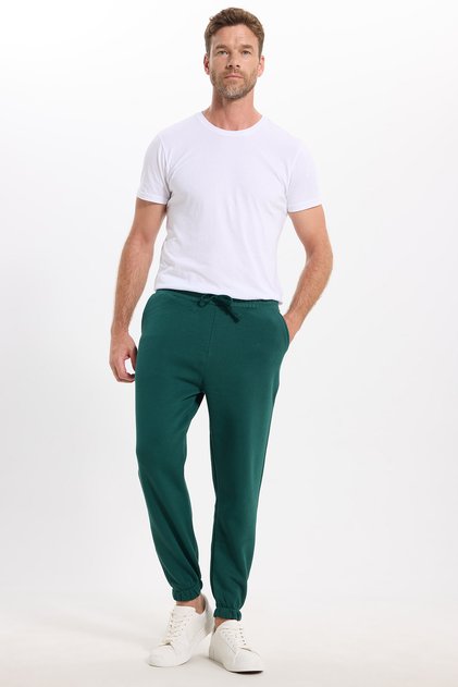 Unisex Relax Fit Relax Fit Raster 3-Pocket Elastic Jogger Leg Green Sweatpants