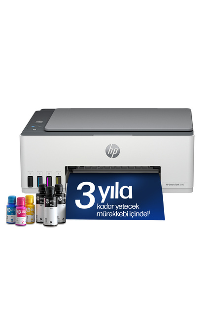 1F3Y2A Smart Tank 580 Yazıcı-Tarayıcı-Fotokopi-Wifi Çok Fonksiyonlu Tanklı Yazıcı
