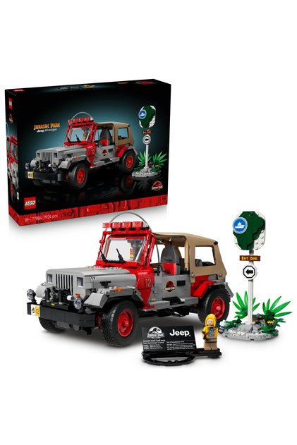 ® Jurassic World: Jurassic Park Jeep® Wrangler 77984 - 18+ için Model Yapım Seti (1924 Parça)