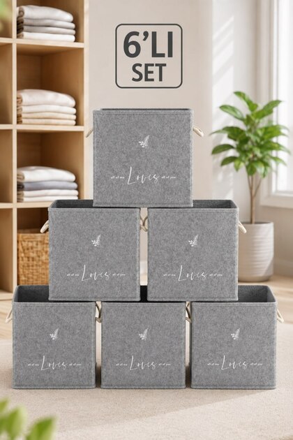 صندوق تخزين بدون غطاء مكون من 6 قطع، منظم للملابس والألعاب داخل الخزانة، مقاس 30x30x30 سم