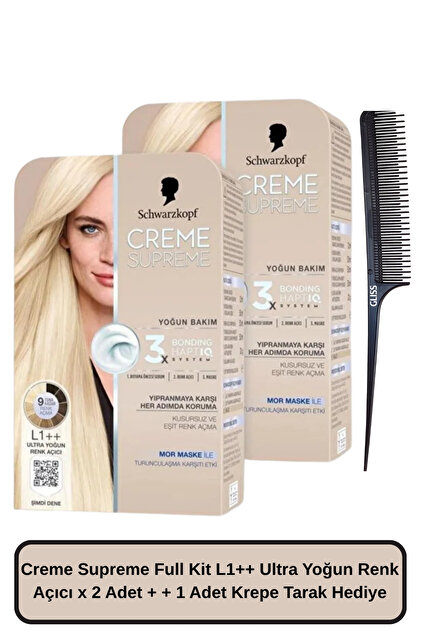 Creme Supreme Full Kit L1++ Ultra Yoğun Renk Açıcı x 2 Adet