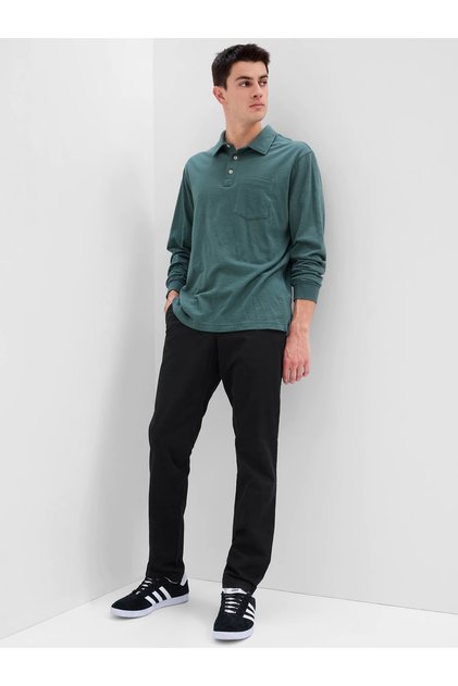 SLIM FIT KHAKI ČERNÁ (odstín TRUE BLACK)