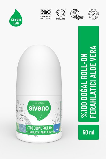 %100 Doğal Roll-on Aloe Vera Deodorant Ter Kokusu Önleyici Bitkisel Lekesiz Vegan 50 ml
