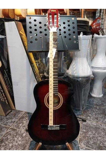VC104TRDS Klasik Gitar 4/4 Bordo Sunburst Sap Çelikli