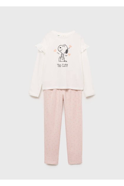Kirik Beyaz Kız Çocuk Pijama Altı 77008637