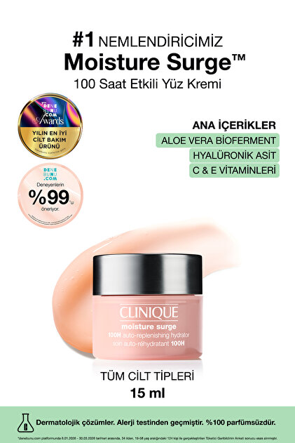 Clinique Moisture Surge™ 100 Saat Etkili Nemlendirici Yüz Kremi ...
