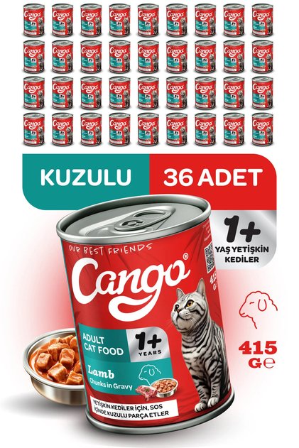 Yetişkin Yaş Kedi Maması Kuzu Etli 415Gr 36Lı